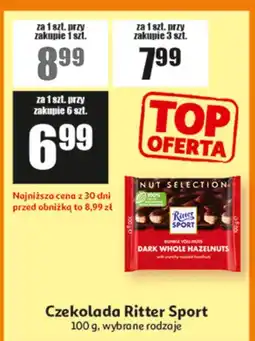 Auchan Czekolada Ritter Sport 100 g, wybrane rodzaje oferta