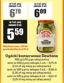 Auchan Ogórki konserwowe Dawtona 900 g (470 g po odsączeniu) oferta