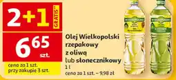 Auchan Olej Wielkopolski rzepakowy z oliwą lub słonecznikowy oferta