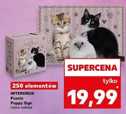 Kaufland Puzzle Puppy Sign różne rodzaje oferta