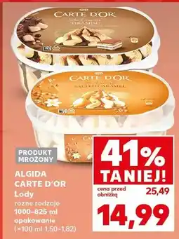 Kaufland Lody Carte D'Or różne rodzaje oferta