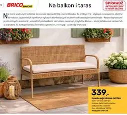 Bricomarche Ławka ogrodowa rattan oferta