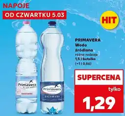 Kaufland Woda źródlana różne rodzaje oferta