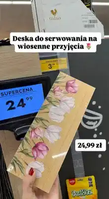 Biedronka Deska do serwowania bambus kwiaty mix oferta