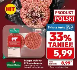 Kaufland Burger wołowy opakowanie oferta