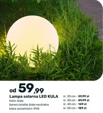 Lampa solarna LED KULA