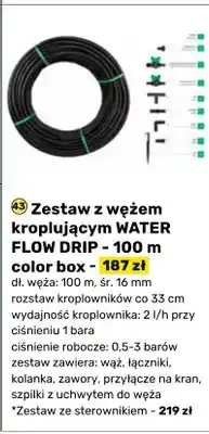 Bricomarche Zestaw z wężem kroplującym WATER FLOW DRIP - 100 m color box oferta