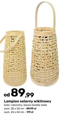 Bricomarche Lampion solarny wiklinowy oferta
