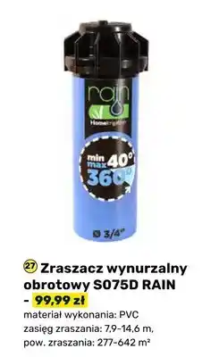 Bricomarche Zraszacz wynurzalny obrotowy S075D RAIN oferta
