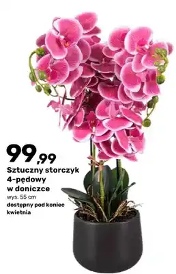 Sztuczny storczyk 4-pędowy w doniczce