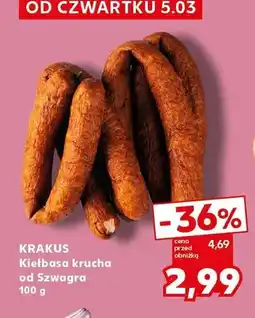 Kaufland Kiełbasa krucha od Szvagra oferta