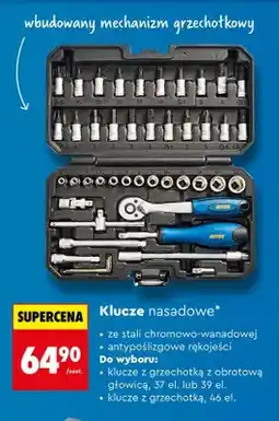 Biedronka Klucze nasadowe z grzechotką 46 el oferta