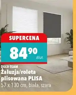 Biedronka Żaluzje/roleta plisowana Plisa 57x130cm, biała, szara oferta