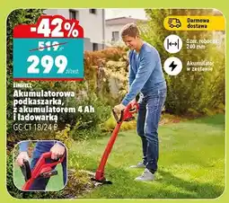 Biedronka Akumulatorowa wykaszarka z akumulatorem 4Ah i ładowarką GCCT18/24B oferta