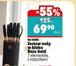 Biedronka Zestaw noży w bloku Rose Gold, 7 elementów oferta