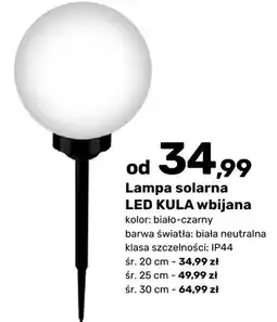 Bricomarche Lampa solarna LED KULA wbijana oferta