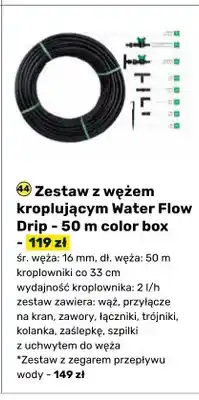 Bricomarche Zestaw z wężem kroplującym Water Flow Drip - 50 m color box oferta