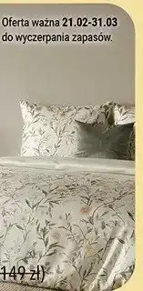 Biedronka Pościel satynowa Home Satin brązowe kwiatki, zielona 220x200 cm oferta