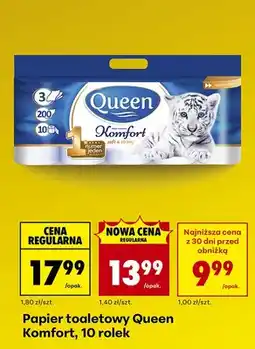 Biedronka Papier toaletowy Komfort, 10 rolek oferta