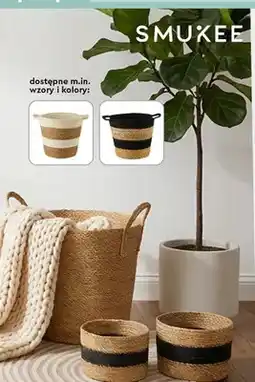 Biedronka Koszyk z trawy morskiej z uchwytami 32x24x31 cm oferta