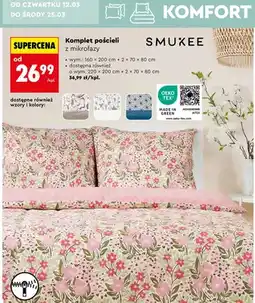 Biedronka Komplet pościeli z mikrofazy 160x200 cm + 2x 70x80 cm oferta