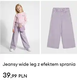 Sinsay Jeansy wide leg z efektem sprania oferta
