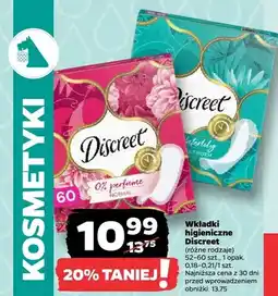Netto Wkładki higieniczne różne rodzaje oferta
