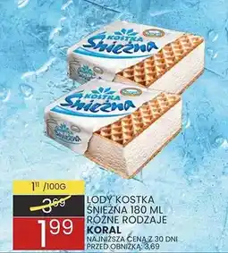 Wafelek Lody kostka śnieżna 180ml różne rodzaje oferta