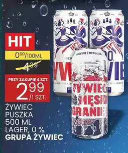 Wafelek Piwo Żywiec puszka lager 0% oferta