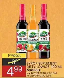 Wafelek Syrop suplement diety malina oferta