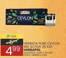 Wafelek Herbata pure ceylon big active 25 exp oferta