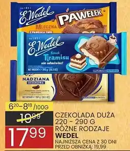 Wafelek Czekolada duża 220-290g różne rodzaje oferta