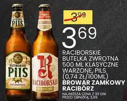 Wafelek Piwo Raciborskie Butela Zwrotna 500ml klasyczne Pils oferta