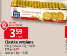 E.Leclerc Ciastka owsiane oferta