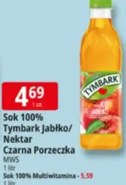E.Leclerc Sok 100% Tymbark Jabłko / Nektar Czarna Porzeczka oferta