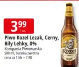 E.Leclerc Piwo Kozel Lezak, Cerny, Bily Lehky, 0% oferta