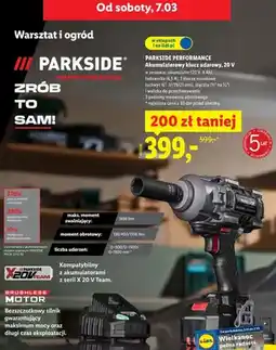 Lidl Akumulatorowy klucz udarowy 20V oferta