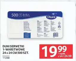 Selgros Duni serwetki 1-warstwowe oferta