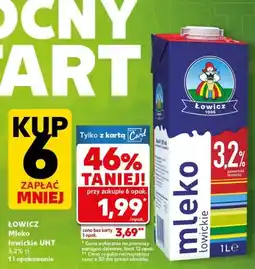 Kaufland Mleko łowickie UHT 3,2% 1l opakowanie oferta