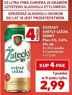 Kaufland Piwo jasne pełne Světlý Ležák 5% oferta