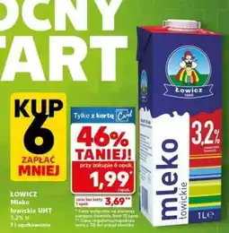 Kaufland ŁOWICZ Mleko łowickie UHT 3,2% tł. 1 l opakowanie oferta