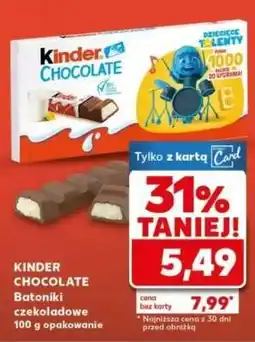 Kaufland KINDER CHOCOLATE Batoniki czekoladowe 100 g opakowanie oferta