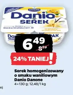 Netto Serek homogenizowany o smaku waniliowym Danio Danone oferta