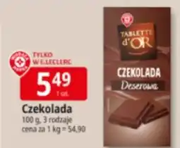 E.Leclerc Czekolada deserowa Wiodąca Marka Tablette D'or oferta