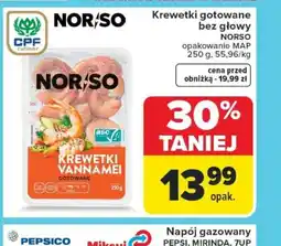 Carrefour Krewetki gotowane Norso oferta