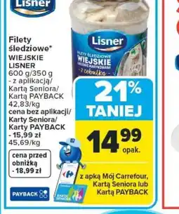 Carrefour Filety śledziowe Wiejskie Lisner oferta