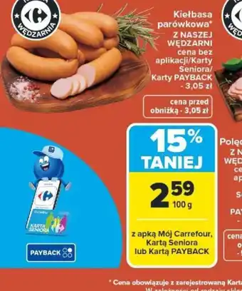 Carrefour Kiełbasa parówkowa oferta
