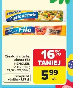 Carrefour Ciasto na tartę Henglein oferta
