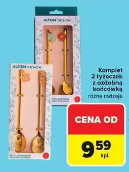 Carrefour Komplet 2 łyżeczek z ozdobną końcówką różne rodzaje oferta