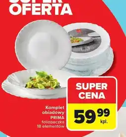 Carrefour Komplet obiadowy Prima foliopaczka 18 elementów oferta